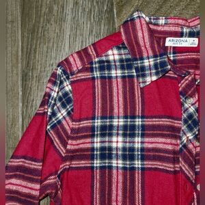 NWT! Womens Red Plaid Flannel Shirt